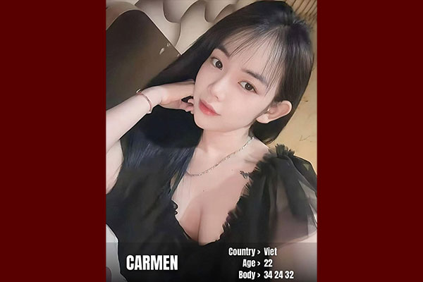Carmen Vietnam escort Jasin
